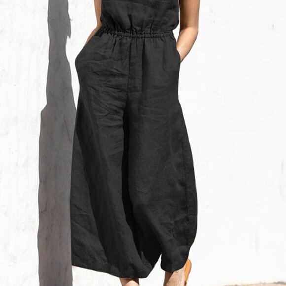 Loose Fitting Wide Leg Smoke & Ashes Jumpsuit - Picture 3 of 4